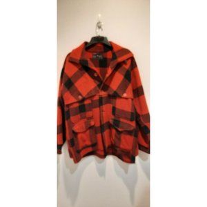 Vtg 60s Hirsch Weis Buffalo Plaid  Wool Hunting  Coat.